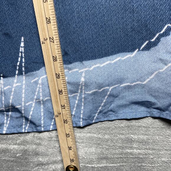 Southpole Shirt Mens L Button Up Vintage Blue All Over Print Y2K Baggy Hip Hop - Picture 9 of 9